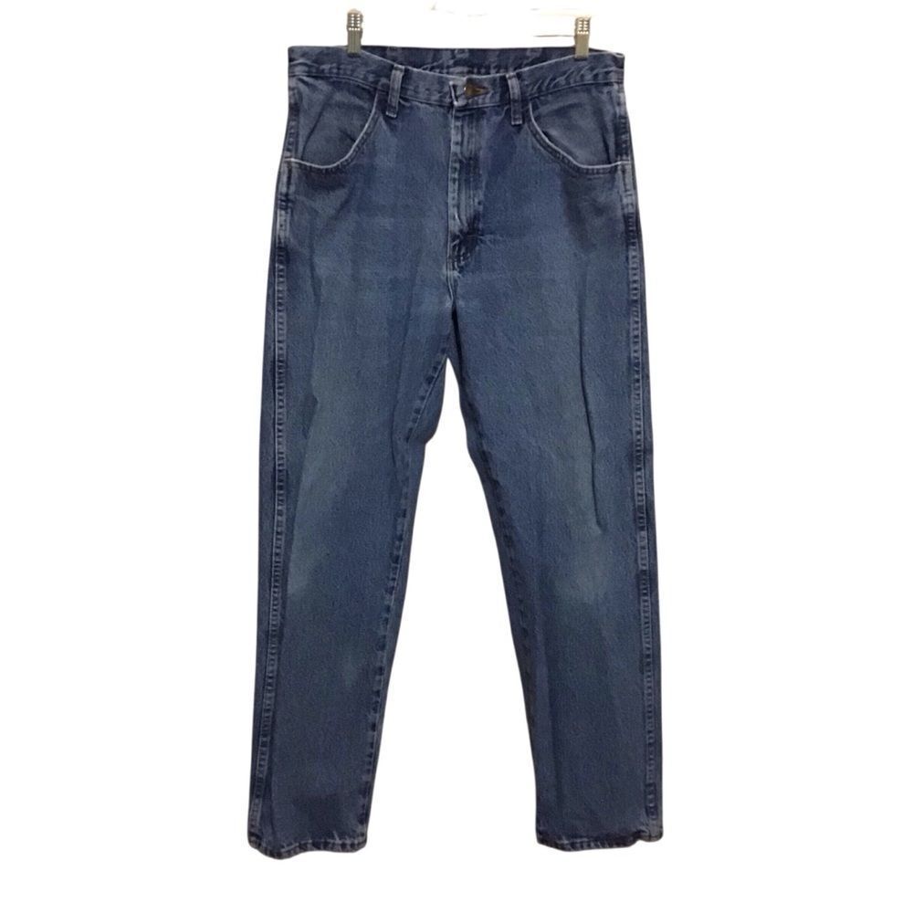 Rustler 4 Pocket Men's Blue 100%‎ Cotton Jeans 34 X 32